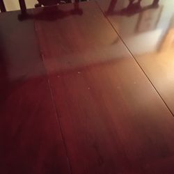 Cherry Wood Dining Room Table And Hutch/China Cabinet To Match.