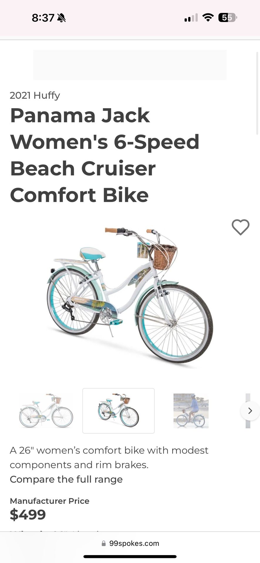 Panama Jack Huffy Beach Cruiser Bike