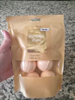 Simple Pleasures Pumpkin Latte Scented Bath Fizzers 5 pack