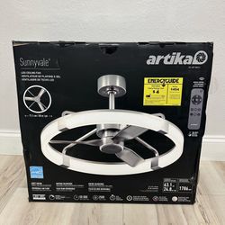 Artika Sunnyvale 28” LED Ceiling Fan – Brushed Nickel – Open Box / Like New