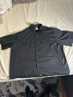 Dickies Button Up Work Shirt 5XL Black Like New 
