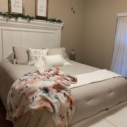 White Queen Bed Frame and Storage