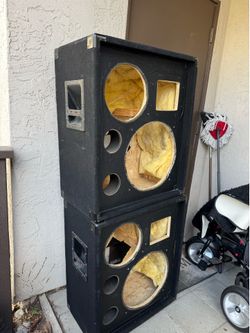 Tweeter Bass Guitar Speaker Empty Cabinet Charcoal Black Tolex US Made