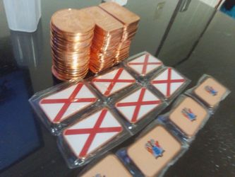 CHEAP! Coins and Bars 1 oz copper tubes and colorized State flag bars