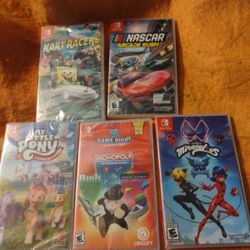 5 factory sealed Nintendo switch games firm