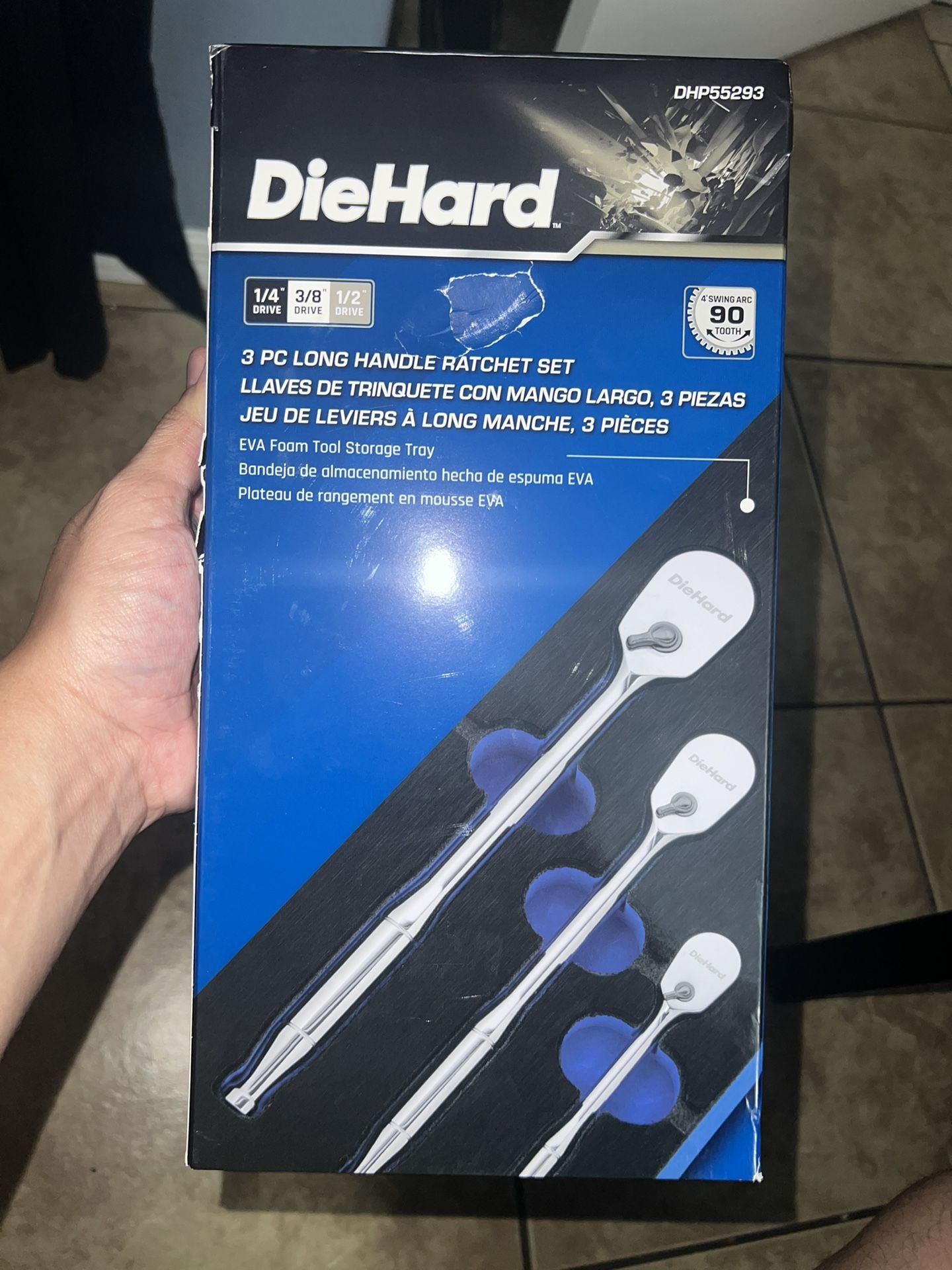 Diehard 3 Pc Long Handle Ratchet Set 
