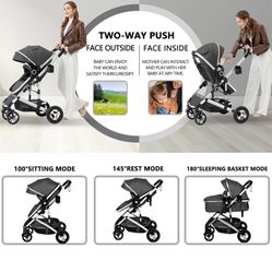 Kinder King 2 In 1 Convertible Stroller 