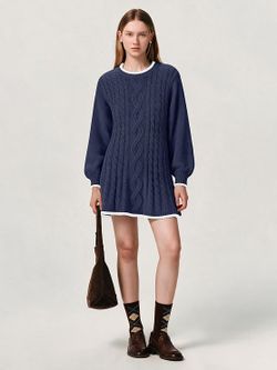 BRAND NEW! Cable Knit Sweater Dress Fall Outfits for Women SIZE S