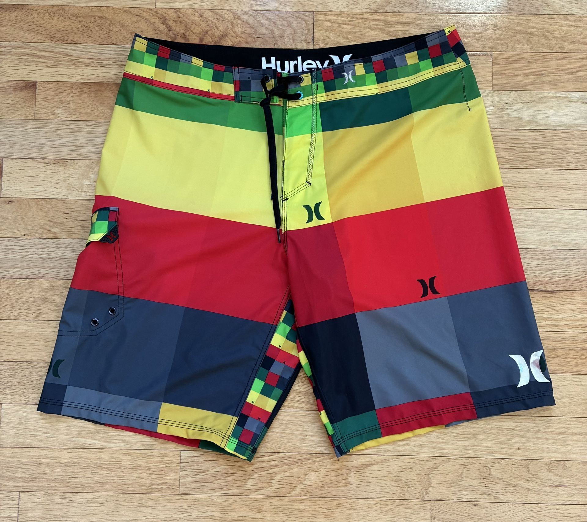 Hurley Phantom Swim Trunks Drawstring Board Shorts Men’s Size 36
