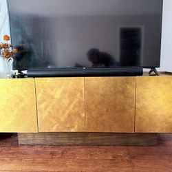 CB2 Kinzie 72" Bronze Wood Credenza