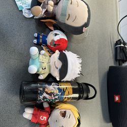 Anime Plushies And Tumbler 