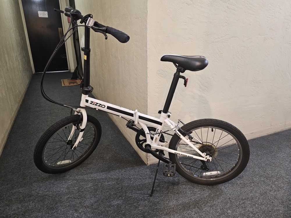 Zizzo Folding Bicycle - White