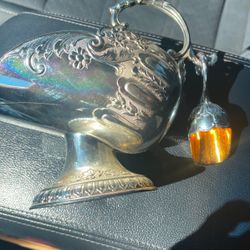 Beautiful, Vintage Silver Plate Sugar Bowl / W Scoop 