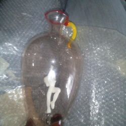 vintage glass decanter or carafe