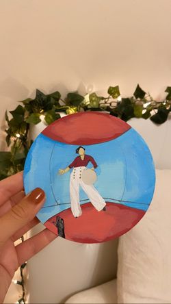 harry styles albulm cover painted on a CD