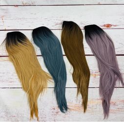 X-Tress 28 in. Long Straight Hair Full Fashion Wigs Synthetic Halloween costume