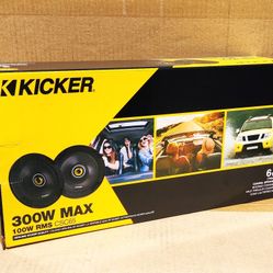 Kicker CSC650 300 Watts Car Speakers Set 6 1/2" 2-Way Coaxial System 46CSC654 🚨 Payment Options Available 🚨 No Credit Needed 🚨 