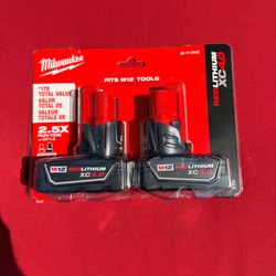 Milwaukee M12 REDLITHIUM XC 4.0 Battery 2-Pack New Sealed