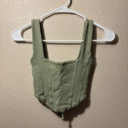 Cotton on Lace Up Crop Top