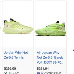 Jordan Shoes Why Not Zer0.6 “Barely Volt” – Worn Once