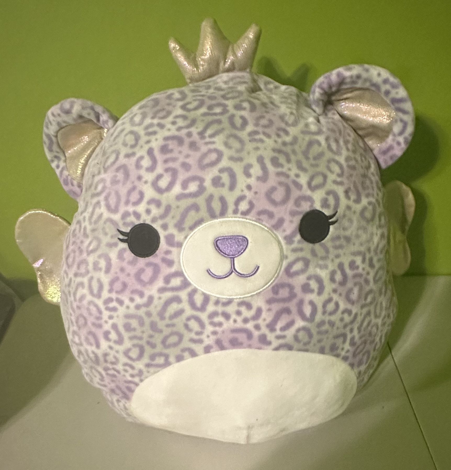 Sheep wite and purple stuffed animal Squishmallows