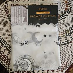 Halloween Shower Curtain Sun Moon Stars 