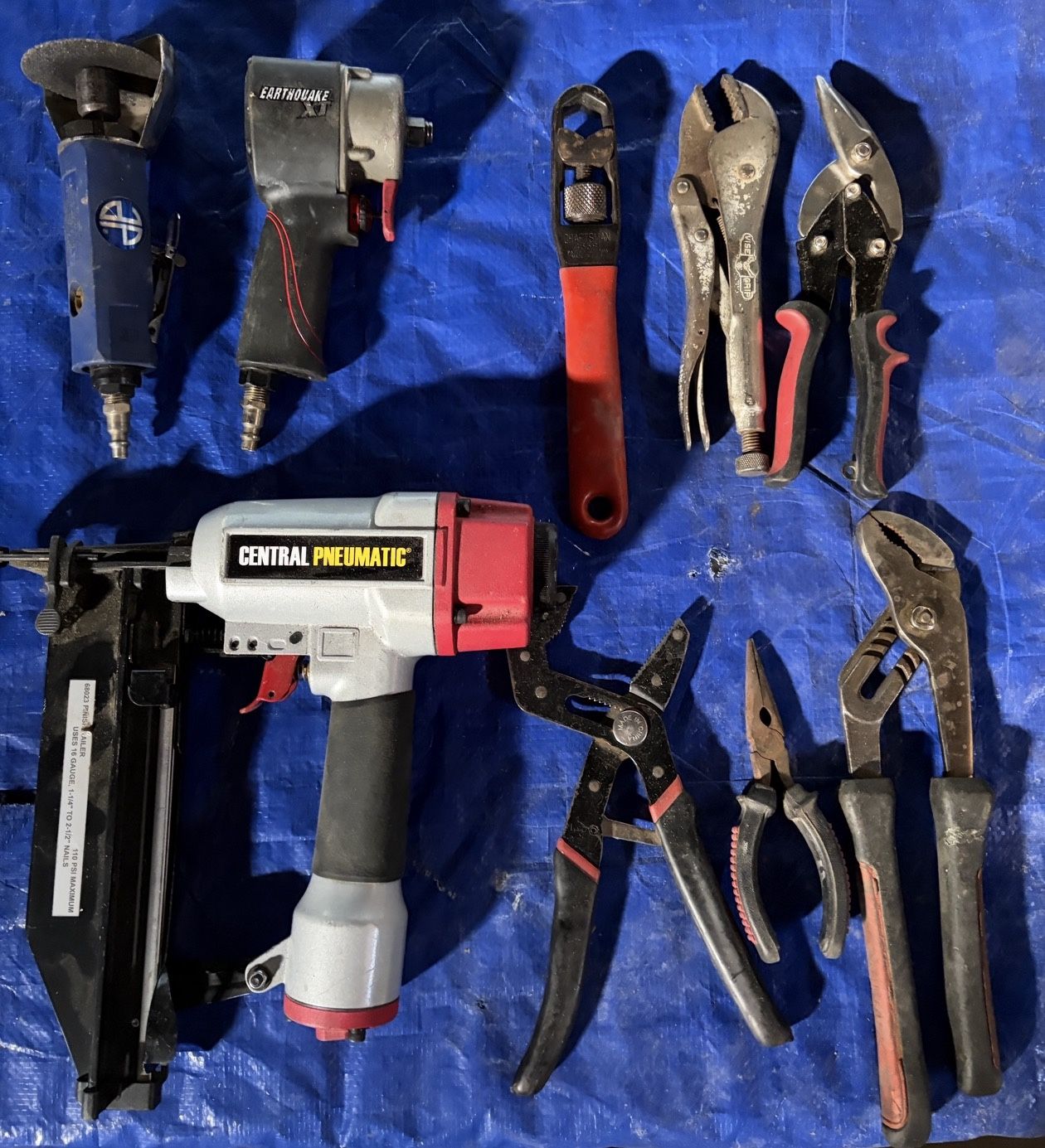 Tool Bundle, Nail Gun, Impact Gun, Grinder, Misc Hand Tools