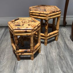 2 Rattan Plant Stand 