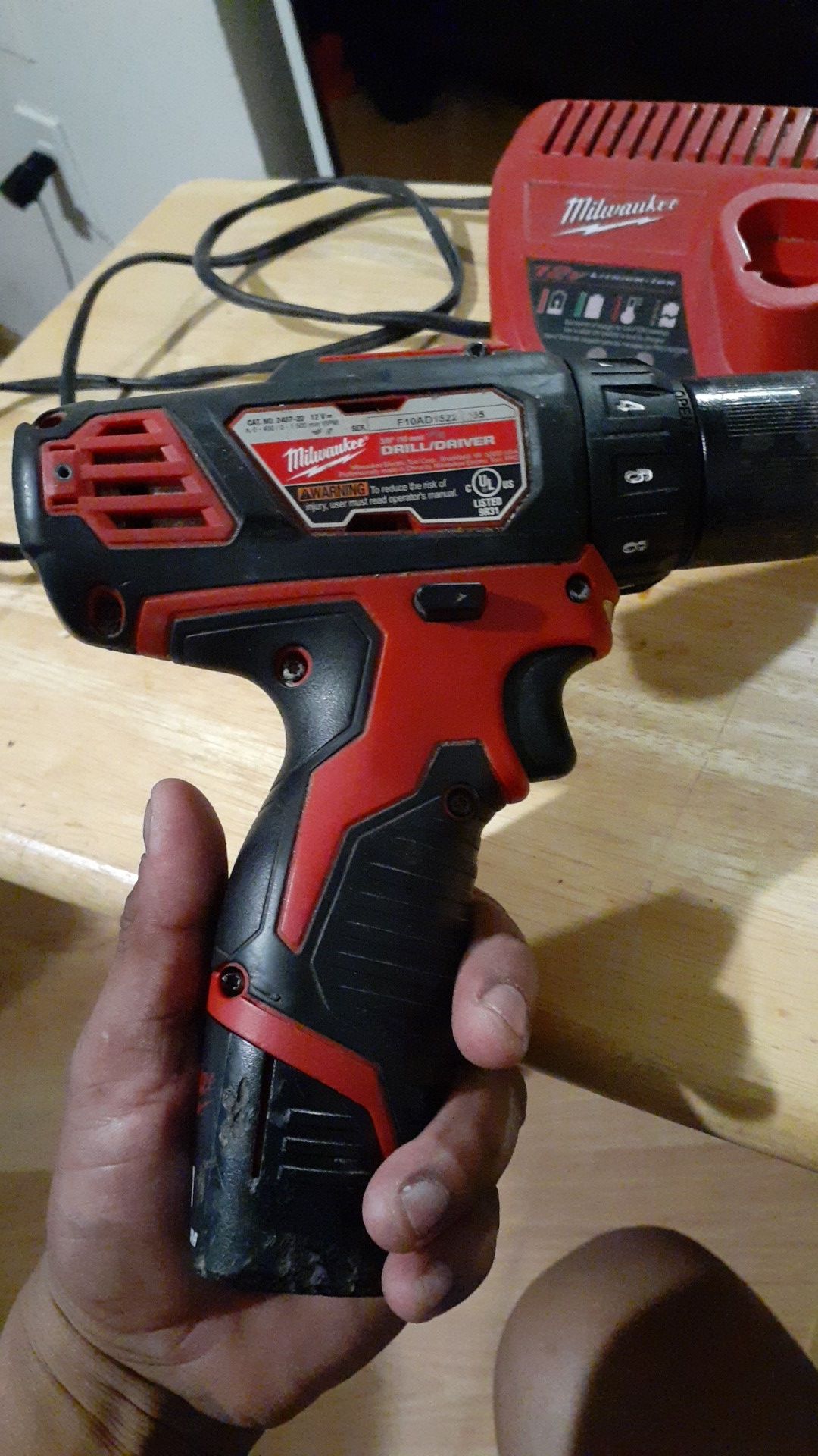 Milwaukee Drill with battery pack