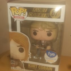 Funko Pop Pop! Vinyl Figure KURT COBAIN FYE EXCLUSIVE MINT Htf Rare Never Opened Toy