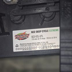 2 GC2 Deep Cycle Extreme 6v Batteries. 