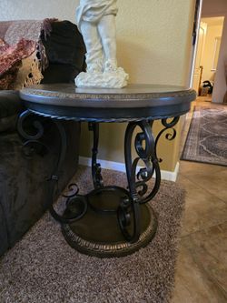 Wrought Iron End Table