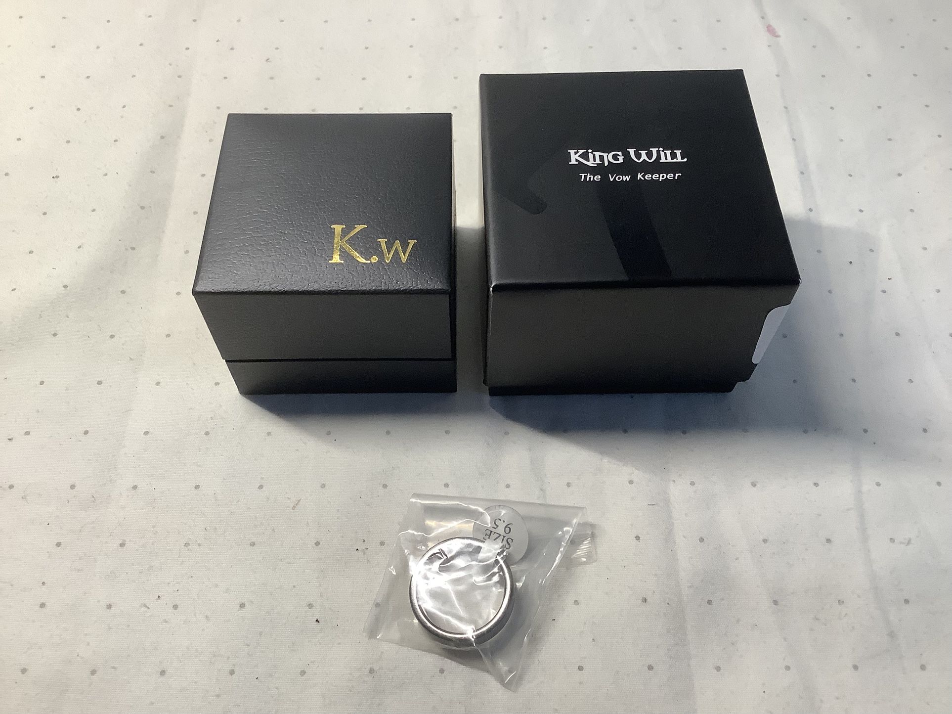 KING WILL The Vow Keeper Mens Tungsten Ring 9.5