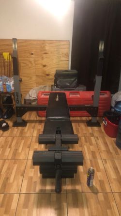Olympic Weight Bench  Bar And Plates 