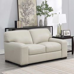 BUCKLEY LEATHER LOVESEAT
