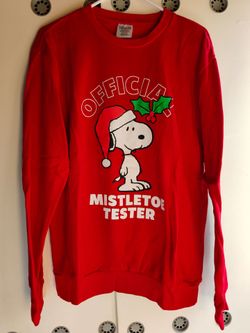 Snoopy Mistle-toe tester crew neck sweatshirt
