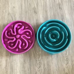 Outward Hound Patented Pet Puzzle Bowl Dog Bowl Set Durable Heavy  