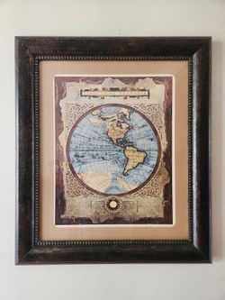Framed Picture Classic MAP Earth