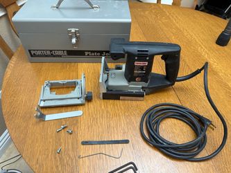 Porter cable plate joiner with metal carrying case woodworking