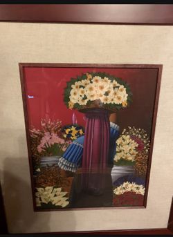 Beautiful Professionally Framed Latino Mexican Artwork