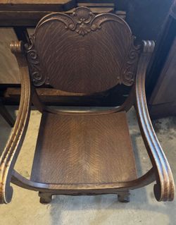 Antique Oak Armchair – $175