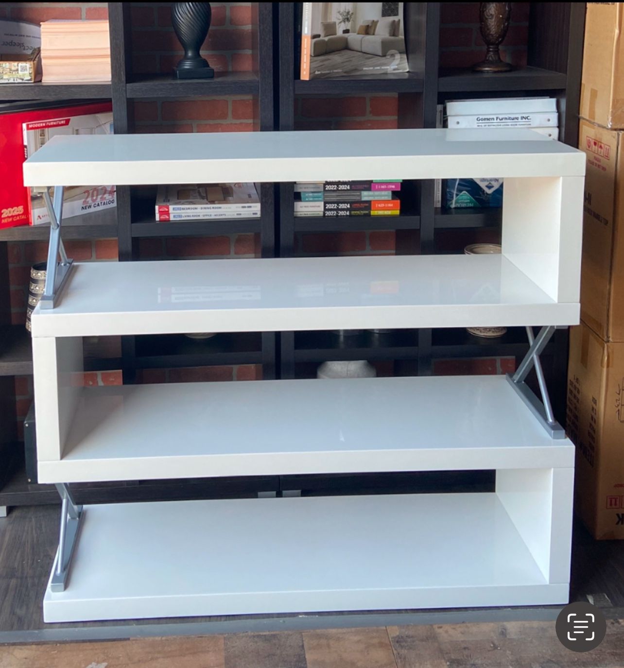 White Acrylic Stand For TV
