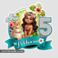  Moana Cake Topper Printable – Custom Name & Age