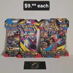 Pokemon Cards Mega Evolution Sleeved Booster Packs $9 Each