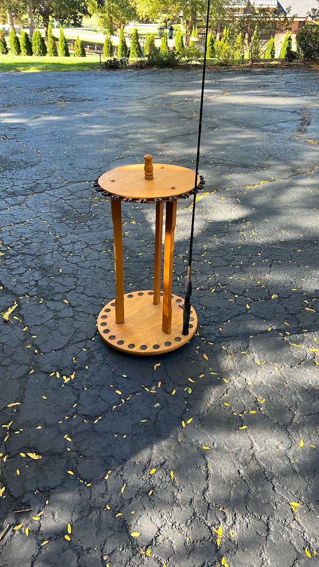 Fishing rod holder (rod not for sale)