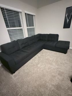 Black L shaped sectional