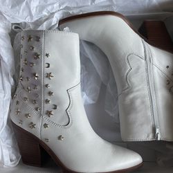 Aldo Tezza White Cow Boy Boots 