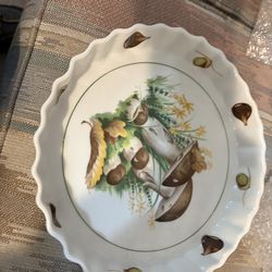 Louis Lourioux La Faune French Tart/Casserole Dish Mushroom