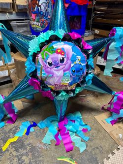 Stitch and angel bola star pinata