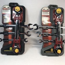 2 Sets Craftsman four piece ratcheting open End wrench set
